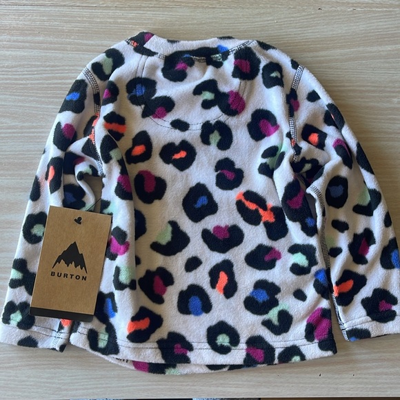 Burton 18 month leopard print fleece long sleeve shirt - Picture 2 of 8